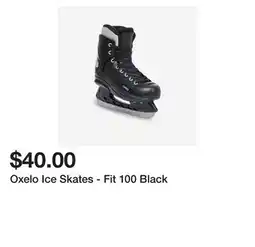 Decathlon Oxelo Ice Skates - Fit 100 Black offer