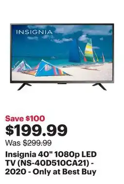 Best Buy Insignia 40 1080p LED TV (NS-40D510CA21) - 2020 - Only at Best Buy offer