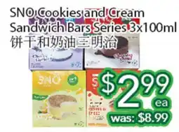 Ample Food Market SNO Cookies and Cream Sandwich Bars Series offer