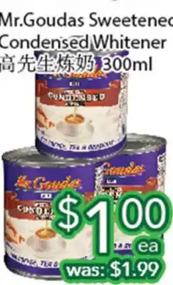 Ample Food Market Mr.Goudas Sweetened Condensed Whitener offer