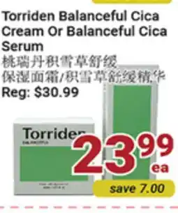 Oceans Fresh Food Market Torriden Balanceful Cica Cream Or Balanceful Cica Serum offer