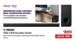 Visions Electronics Yamaha TRUE X BAR Soundbar System offer