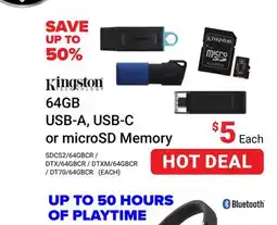 Visions Electronics Kingston 64GB USB-A, USB-C OR microSD Memory offer