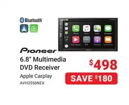 Visions Electronics Pioneer 6.8 Multimedia DVD Receiver Apple Carplay offer