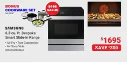 Visions Electronics Samsung 6.3 cu. ft. Bespoke Smart Slide-In Range offer