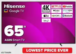 Visions Electronics Hisense 65 A68N Smart TV offer
