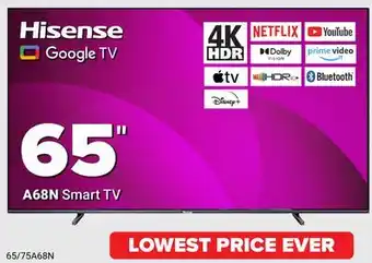 Visions Electronics Hisense 65 A68N Smart TV offer