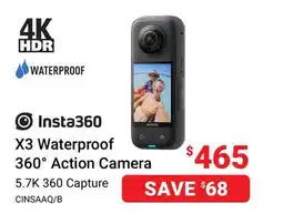 Visions Electronics Insta360 X3 Waterproof 360° Action Camera offer