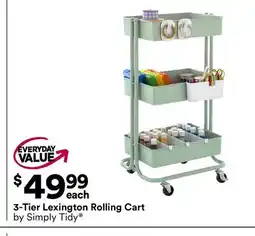 Michaels 3-Tier Lexington Rolling Cart by Simply Tidy offer