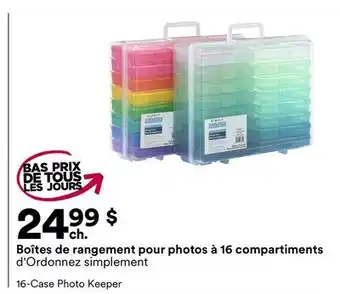 Michaels Boîtes de rangement pour photos à 16 compartiments offer