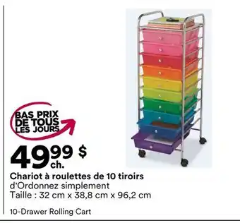 Michaels Chariot à roulettes de 10 tiroirs offer