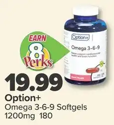 PharmaChoice Option+ Omega 3-6-9 Softgels 1200mg 180 offer