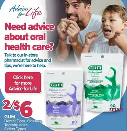 PharmaChoice GUM Dental Floss, Flossers, Toothbrushes Select Types offer