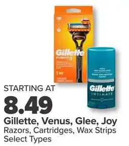 PharmaChoice Gillette, Venus, Glee, Joy Razors, Cartridges, Wax Strips Select Types offer