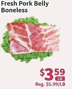 Blue Sky Supermarket Fresh Pork Belly Boneless offer