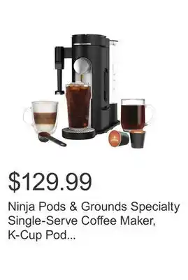 Costco Ninja Pods & Grounds Specialty Single-Serve Coffee Maker, K-Cup Pod Compatible offer