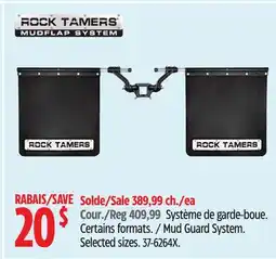 Canadian Tire Rock Tamers Mud Guard System offer