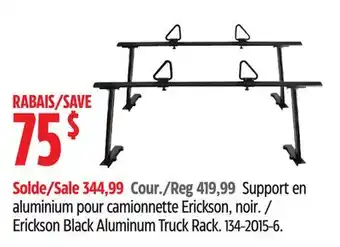 Canadian Tire Erickson Black Aluminum Truck Rack offer