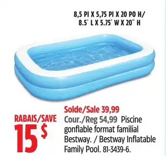 Canadian Tire Bestway Inflatable Family Pool offer