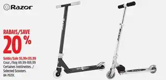 Canadian Tire Razor Selected Scooters offer