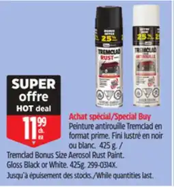 Canadian Tire Tremclad Bonus Size Aerosol Rust Paint offer