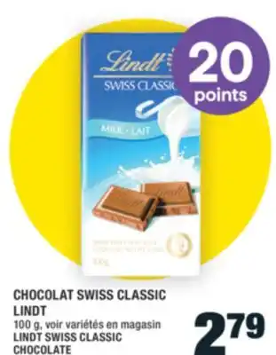 Super C CHOCOLAT SWISS CLASSIC LINDT | LINDT SWISS CLASSIC CHOCOLATE offer