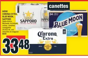 Super C BIÈRE CORONA EXTRA, BLUE MOON, SAPPORO | BEER offer