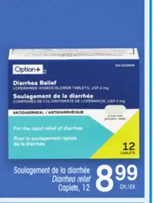 Uniprix OPTION+ Soulagement de la diarrhée Diarrhea relief offer