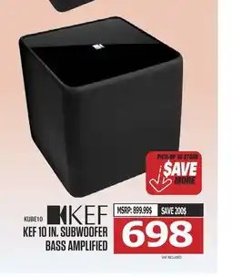 Centre Hi-Fi KEF 10 IN. SUBWOOFER BASS AMPLIFIED offer
