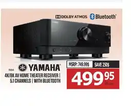 Centre Hi-Fi YAMAHA 4K/8K AV HOME THEATER RECEIVER | 5.1 CHANNELS | WITH BLUETOOTH offer