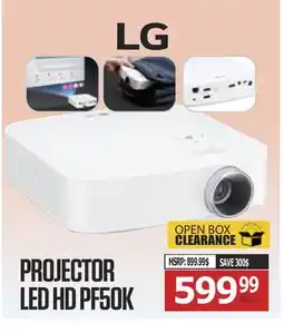 Centre Hi-Fi LG PROJECTOR LED HD PF50K offer