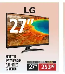 Centre Hi-Fi LG MONITOR IPS TELEVISION FULL HD LED 27 INCHES offer