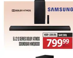 Centre Hi-Fi SAMSUNG 5.1.2 Q SERIES DOLBY ATMOS SOUNDBAR HWQ800D offer