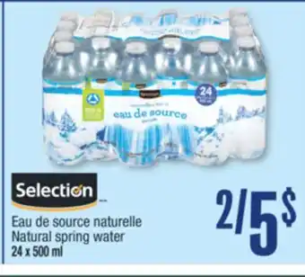 Jean Coutu Selection Natural spring water offer