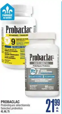 Jean Coutu PROBACLAC Selected probiotics offer