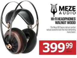 Centre Hi-Fi MEZE HI-FI HEADPHONES WALNUT WOOD offer