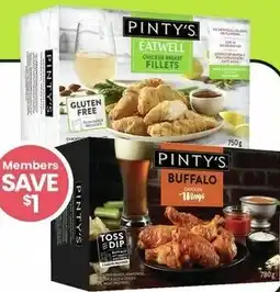 FreshCo Pinty's Chicken Wings, Eatwell Fillets or Strips offer