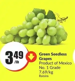 FreshCo Green Seedless Grapes offer