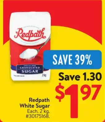 Walmart Redpath White Sugar offer