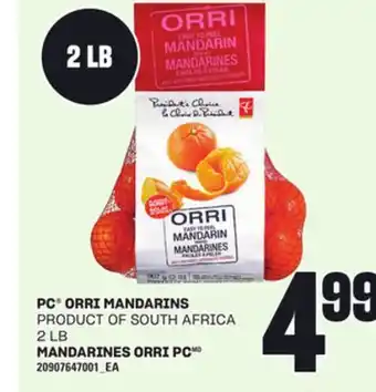 Independent Grocer PC ORRI MANDARINS, 2 LB offer