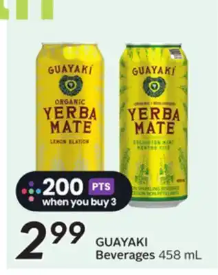 Sobeys GUAYAKI Beverages offer
