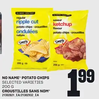 Independent Grocer NO NAME POTATO CHIPS offer
