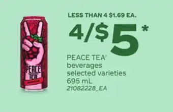 Loblaws PEACE TEA BEVERAGES, 695 ML offer