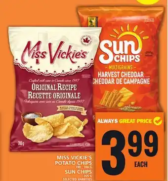 Food Basics MISS VICKIE'S POTATO CHIPS OR SUN CHIPS offer