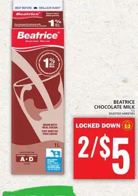 Food Basics BEATRICE CHOCOLATE MILK offer