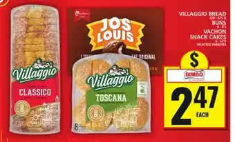 Food Basics VILLAGGIO BREAD OR BUNS OR VACHON SNACK CAKES offer
