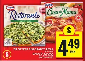 Food Basics DR.OETKER RISTORANTE PIZZA OR CASA DI MAMA offer