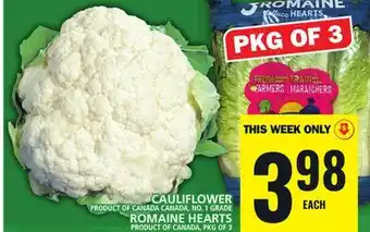 Food Basics CAULIFLOWER offer