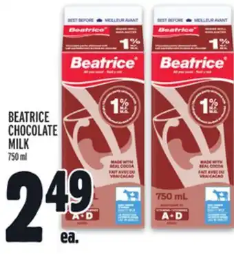 Metro BEATRICE CHOCOLATE MILK offer