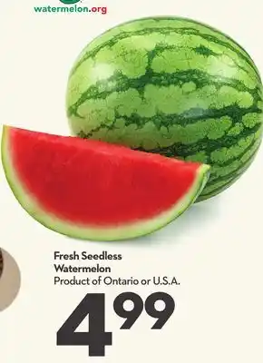 Longo's Fresh Seedless Watermelon offer